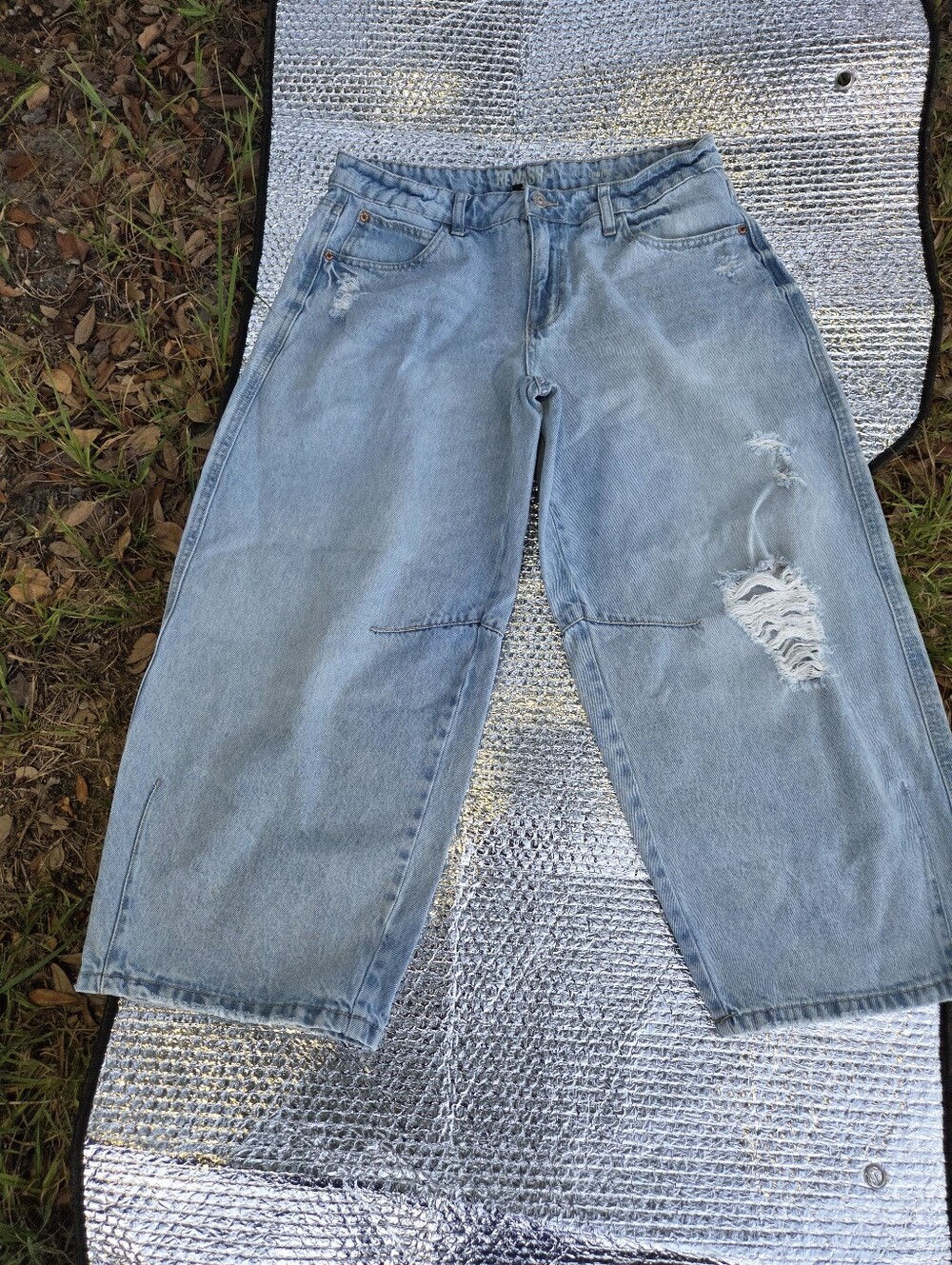 Rewash Brand Bemore Distressed Vintage Wide-Leg Jeans